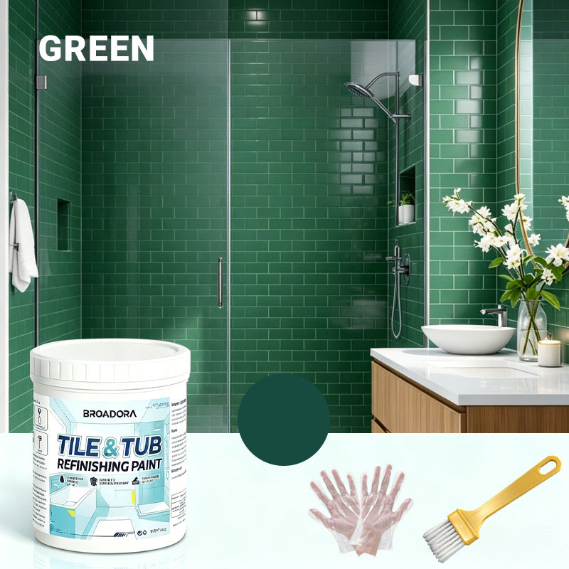 🧹Tile & Tub Refinishing Paint Kit Water-Based Renovation Coating|Easy DIY Brush/Roller Application for Bathroom & Kitchen Surfaces 300g🎨-8HJ9