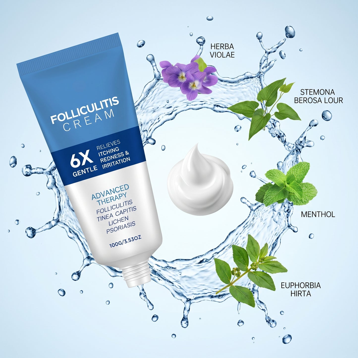 🌟【Top Choice|Over 10k+ Sold🥇】Folliculitis Soothing Cream - Organic Gentle Botanical Formula for Scalp Face & Body Advanced Formula-8SA8