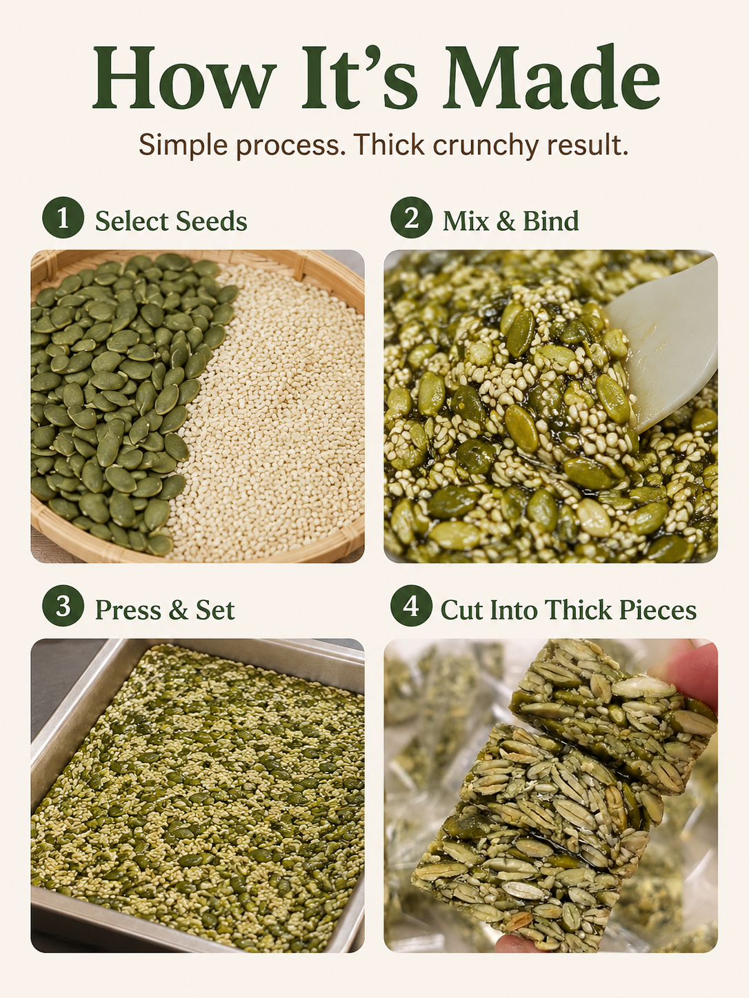 Pumpkin seed brittle – naturally strengthens the kidneys and protects the bladder from the inside out-Ray