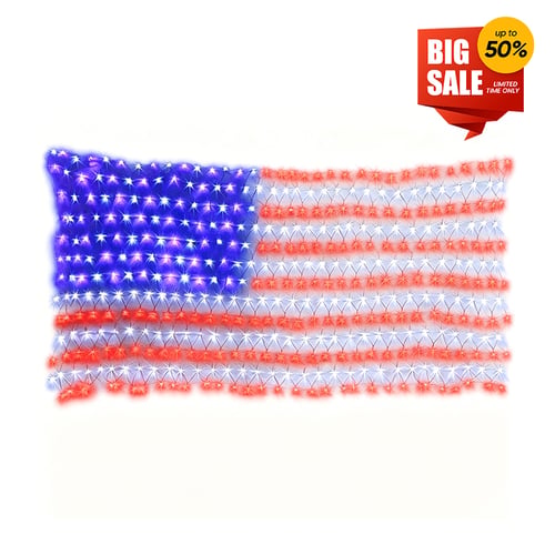 🔥LIMITED 50% OFF Today | 420 LED Flag String Lights – Turn Any Porch Or Party Space Into A Glowing Celebration Spot-8YF7