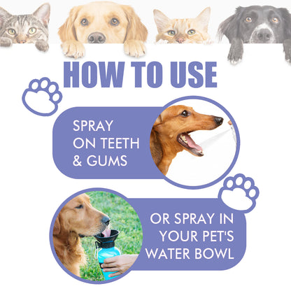 🐱🦷Yegbong Pet Dental Cleaning Spray for Dogs & Cats, Removes Plaque & Stains, Freshens Breath, Oral Care Spray-8SA8