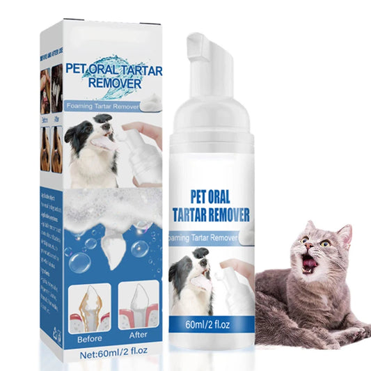🔥Dog & Cat Tartar Remover Foam, Fresh Breath Oral Care Spray, Healthy Pet Teeth Without Brushing-8RH7