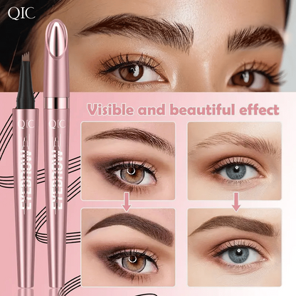 Waterproof Micro-Fork Eyebrow Pencil, Long-Lasting Brow Pen for Natural Hair-Like Strokes-8RH7
