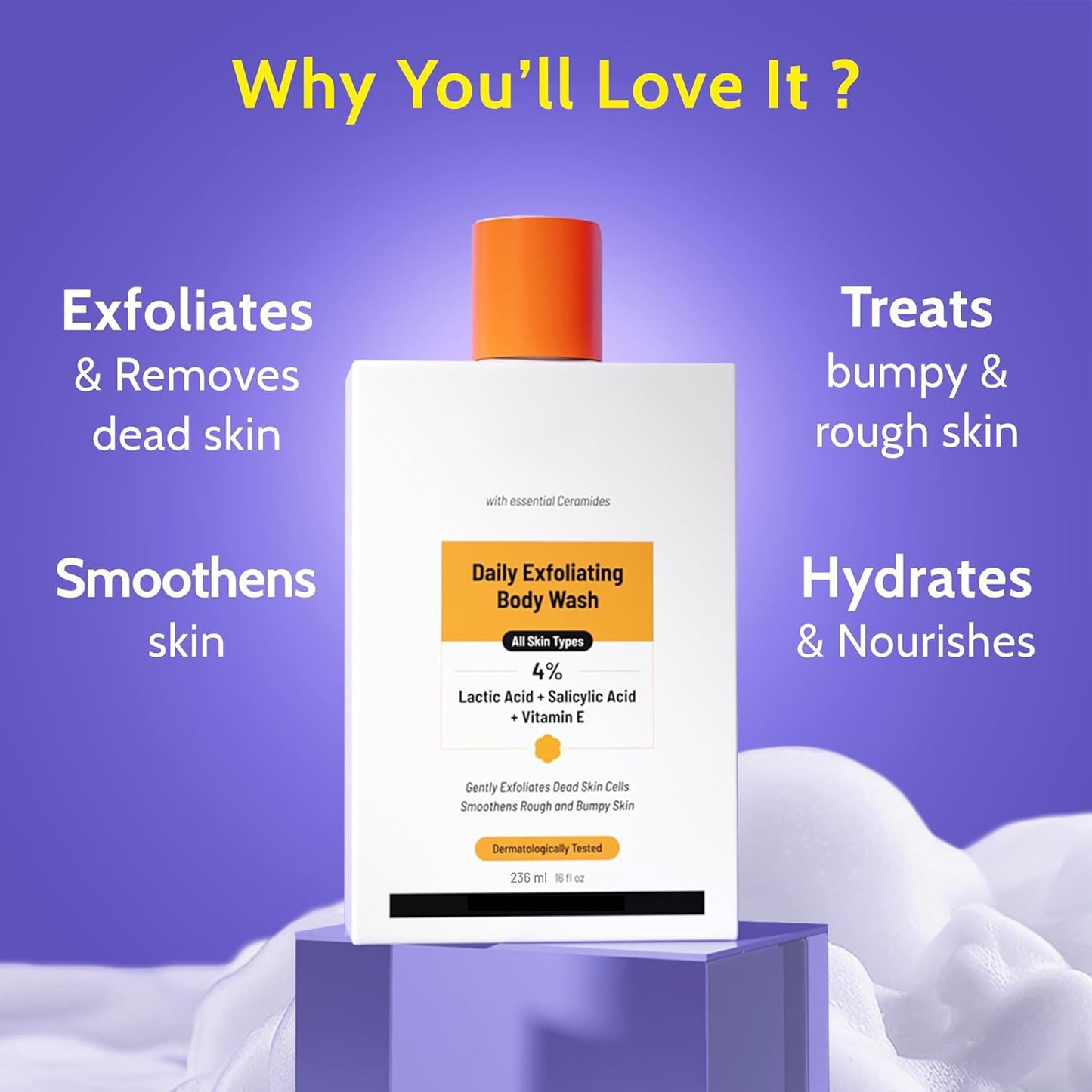 ✨ Softer-Looking Skin Starting Today ✨ Exfoliating Body Wash with Lactic Acid & Salicylic Acid-8RH7