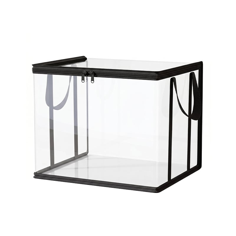 ✨Large Clear Thick Plastic Storage Box with Hinged Lid🛒|Heavy-Duty Durable High Capacity Organizer, Perfect for Home, Camping, Travel, Attic and Moving💪-8HJ9
