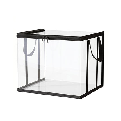 ✨Large Clear Thick Plastic Storage Box with Hinged Lid🛒|Heavy-Duty Durable High Capacity Organizer, Perfect for Home, Camping, Travel, Attic and Moving💪-8HJ9