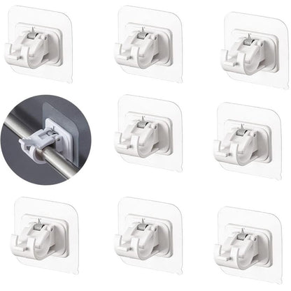 🤗Nail-Free Curtain Rod Brackets📌| No Drill, Heavy Duty Adhesive Holders for Curtain & Shower Rods, Waterproof, Fit Any Rod📏-8HJ9