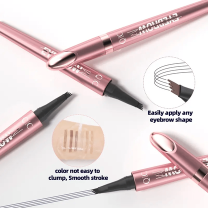 Waterproof Micro-Fork Eyebrow Pencil, Long-Lasting Brow Pen for Natural Hair-Like Strokes-8RH7