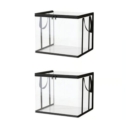 ✨Large Clear Thick Plastic Storage Box with Hinged Lid🛒|Heavy-Duty Durable High Capacity Organizer, Perfect for Home, Camping, Travel, Attic and Moving💪-8HJ9