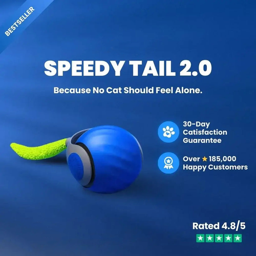 🏆2026 New Upgrade SPEEDY TAIL 2.0 🐾 The Interactive Toy Pets Can't Stop Chasing -8RH7