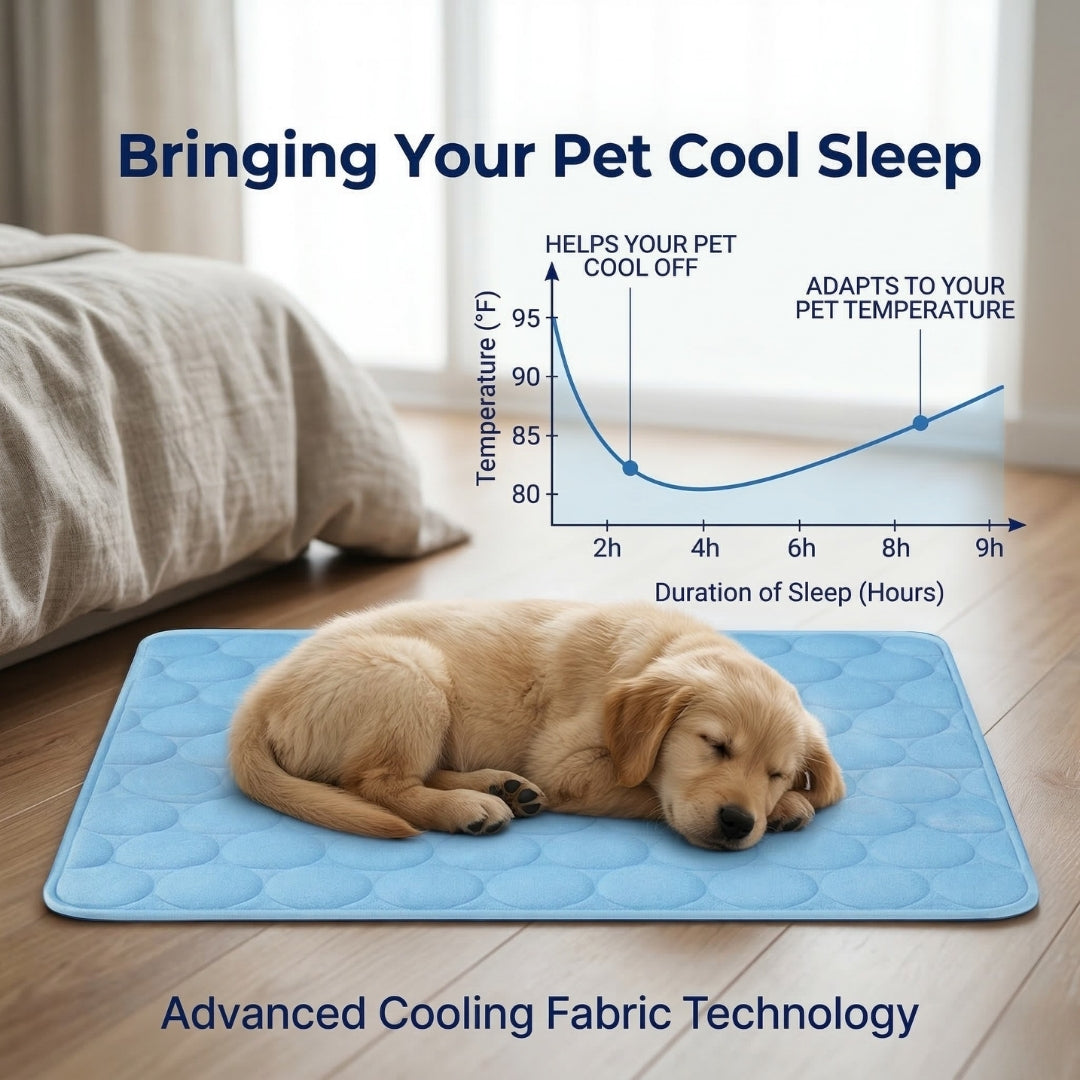 🐶🐈Pet Cooling Mat for Dogs & Cats🐶🐈| No Water No Electricity Self Cooling Pad, Non-Gel Toxic-Free Quick Dry Washable Cool Bed Prevents Pet Heatstroke for Hot Summer Days🥵-8HJ9