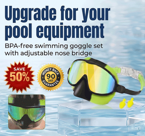 🥇2026 New Upgrade for your pool equipment 🏆 BPA-free swimming goggle set with adjustable nose bridge-8RH7