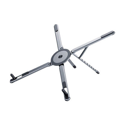 💥LIMITED TIME DISCOUNT💥Magnetic Foldable Aluminum Laptop & Tablet Stand 📱| 8-Height Adjustable Ergonomic Dual Device Desk Riser💻-8HJ9