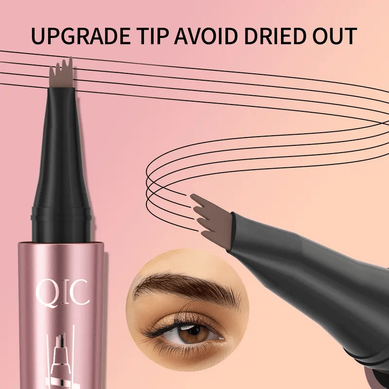 Waterproof Micro-Fork Eyebrow Pencil, Long-Lasting Brow Pen for Natural Hair-Like Strokes-8RH7