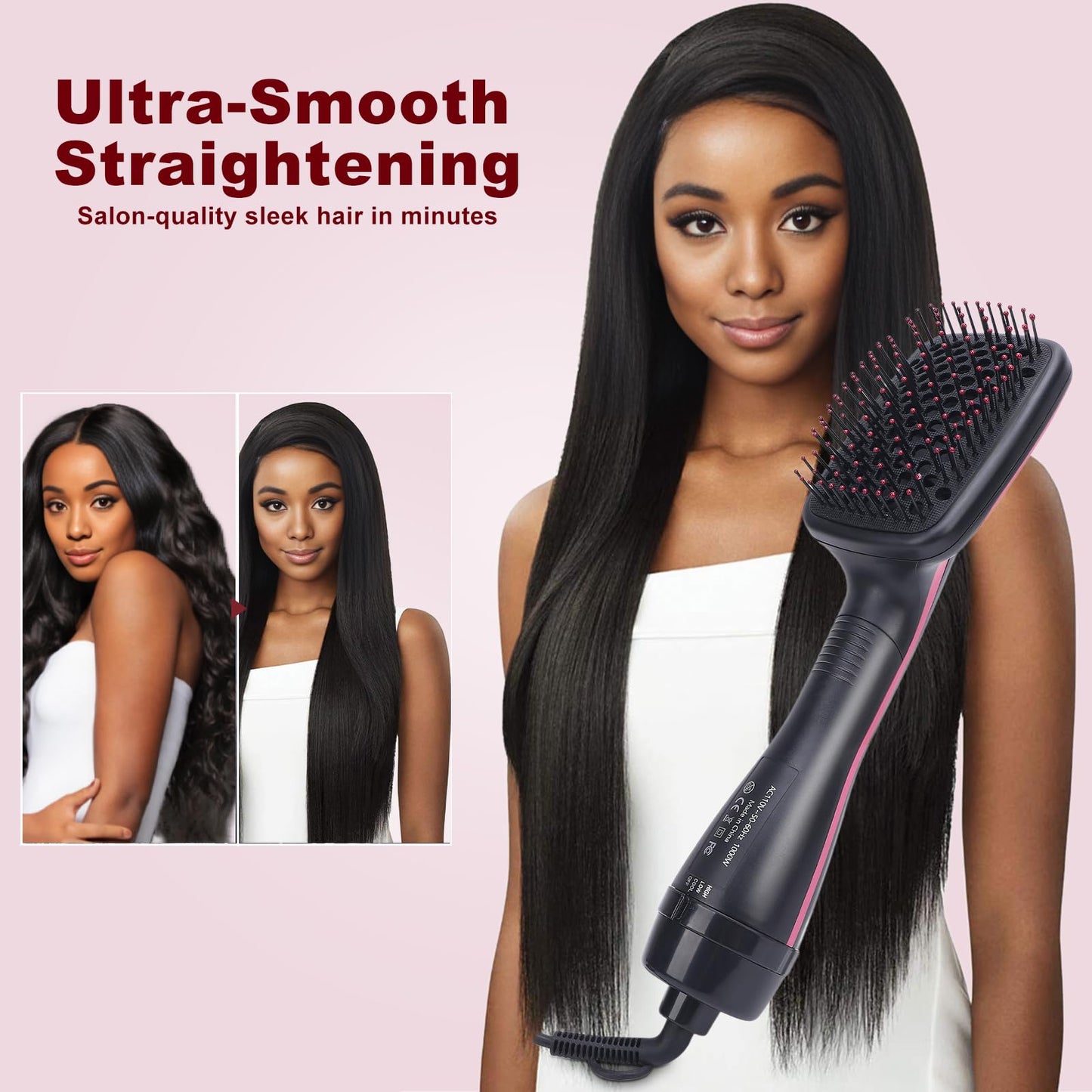 🔥 HOT SALE | 50% OFF ✨ 2-in-1 Hot Air Straightening Brush | Salon-Quality Hair in Minutes -8RH7