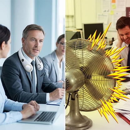 😻Bladeless Neck Fan💨|360° Vortex Cooling Wearable Personal Fan, 220g Ultra-Light 25dB Quiet Hands-Free Fan, Safe For Long Hair😘-8HJ9
