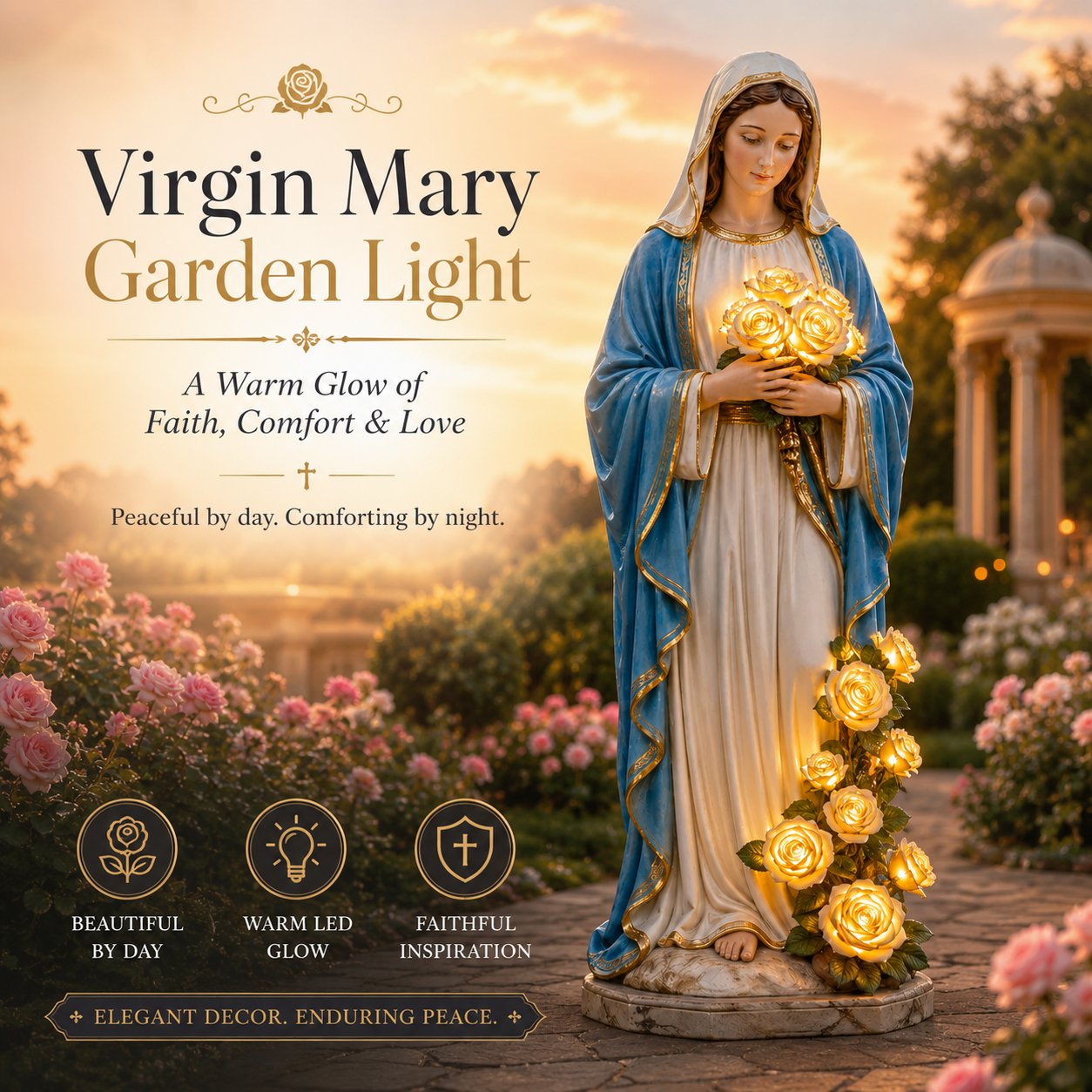 ❤️ A Gentle Light Of Faith For Your Garden-Virgin Mary Garden Light-8RH7