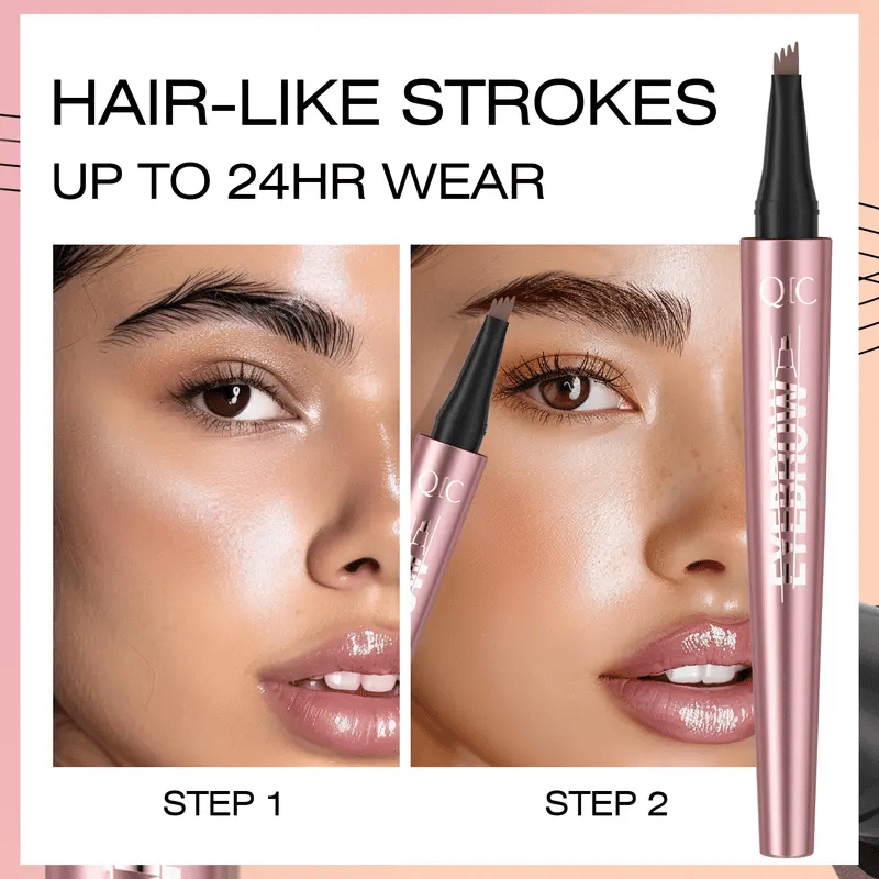 Waterproof Micro-Fork Eyebrow Pencil, Long-Lasting Brow Pen for Natural Hair-Like Strokes-8RH7