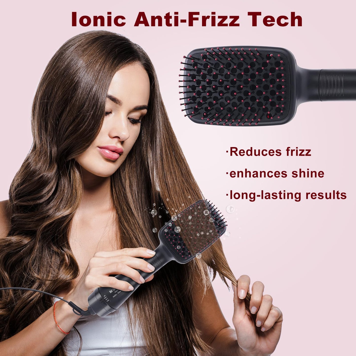 🔥 HOT SALE | 50% OFF ✨ 2-in-1 Hot Air Straightening Brush | Salon-Quality Hair in Minutes -8RH7