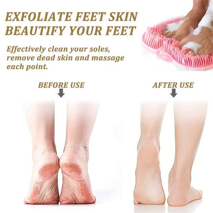 🔥Last Day 50% OFF🔥Suction Cup Fixed Shower Foot & Back Scrubber Pad🦶💦|No Bend ❌🦵Massage Dead Skin Remover for Bathroom Shower🛀-8HJ9