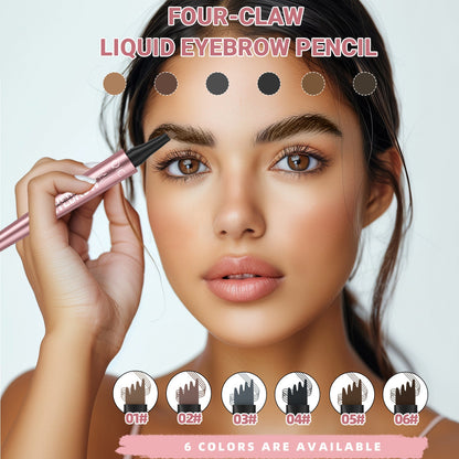 Waterproof Micro-Fork Eyebrow Pencil, Long-Lasting Brow Pen for Natural Hair-Like Strokes-8RH7