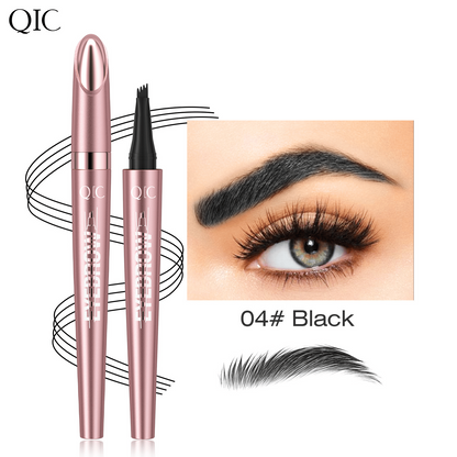 Waterproof Micro-Fork Eyebrow Pencil, Long-Lasting Brow Pen for Natural Hair-Like Strokes-8RH7