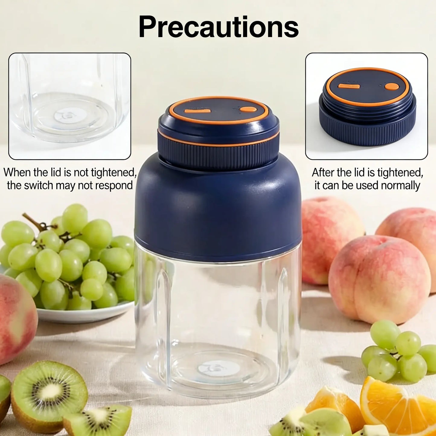 🏆 50K+ SOLD!Fresh Juice Anytime, Anywhere-Cordless Portable Blender Cup-8RH7