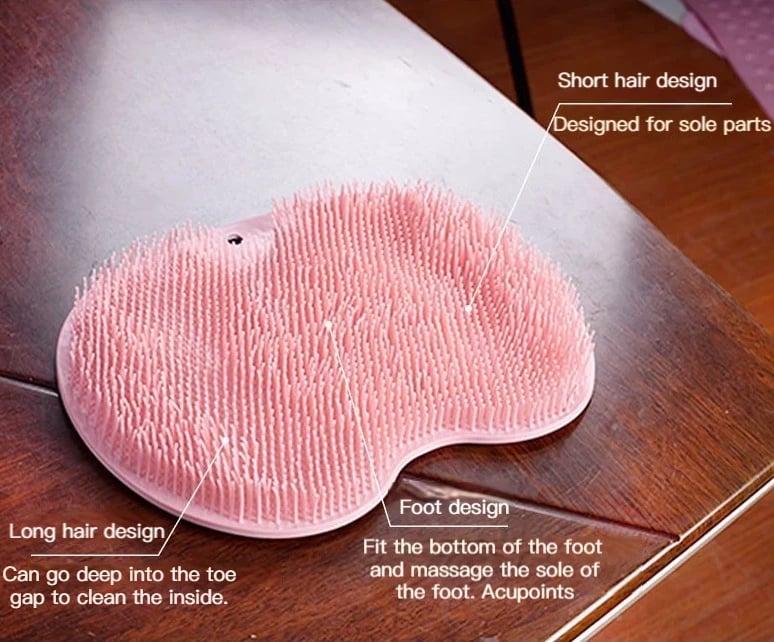 🔥Last Day 50% OFF🔥Suction Cup Fixed Shower Foot & Back Scrubber Pad🦶💦|No Bend ❌🦵Massage Dead Skin Remover for Bathroom Shower🛀-8HJ9
