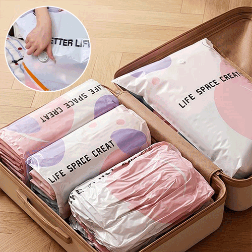 🏆 2026 New Upgrade 🏆 No-Pump Vacuum Compression Bags-Save Up To 80% Of Storage Space -8RH7