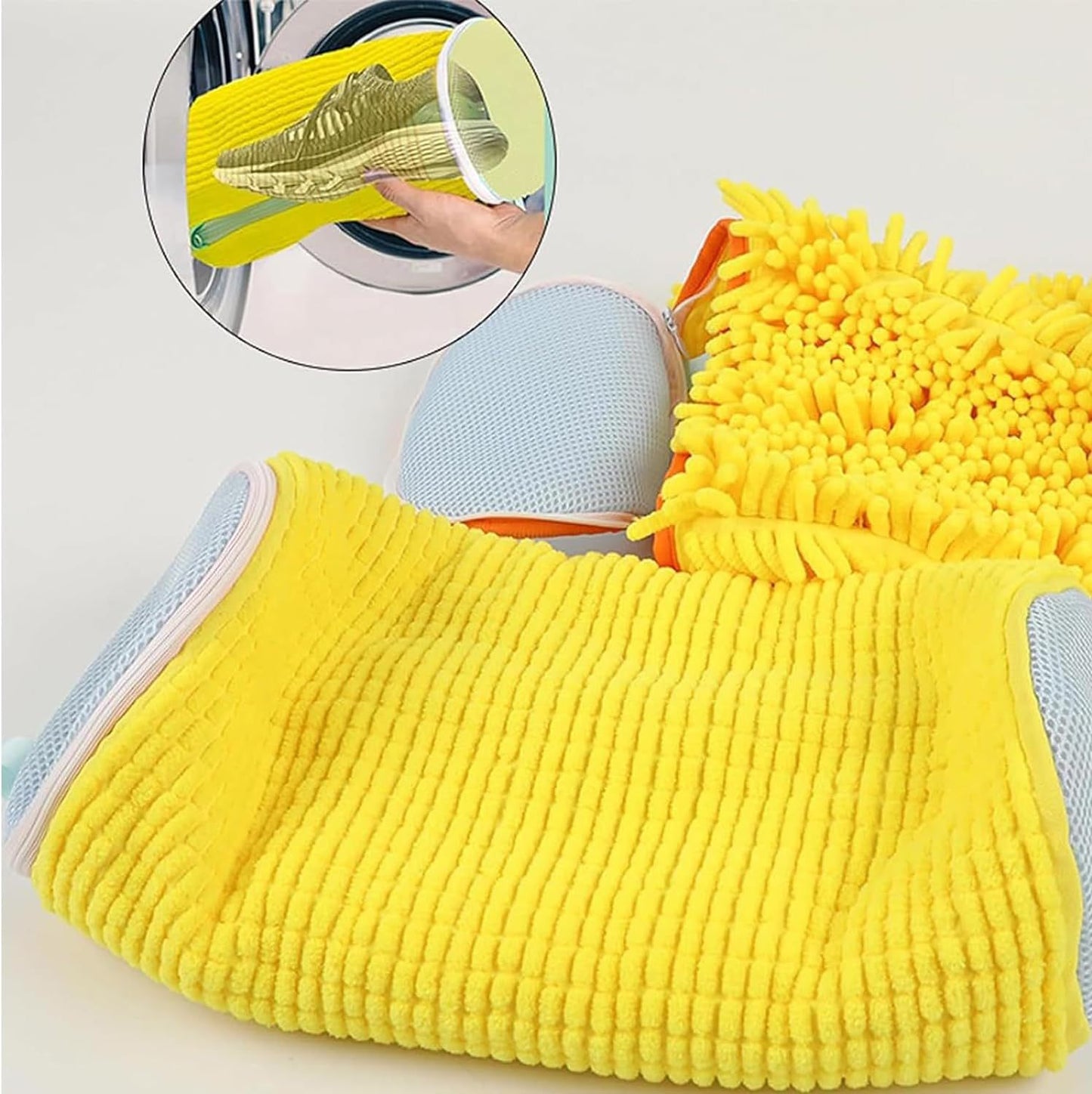 ✨Shoe Washing Bags for Washing Machine🥾|Durable Mesh Laundry Bags with Auto-Lock Zipper🔗Protect Sneakers in Washer👟-8HJ9