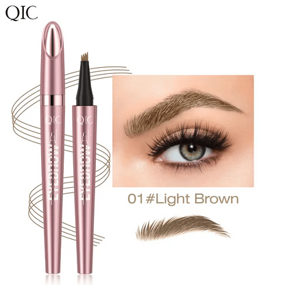 Waterproof Micro-Fork Eyebrow Pencil, Long-Lasting Brow Pen for Natural Hair-Like Strokes-8RH7