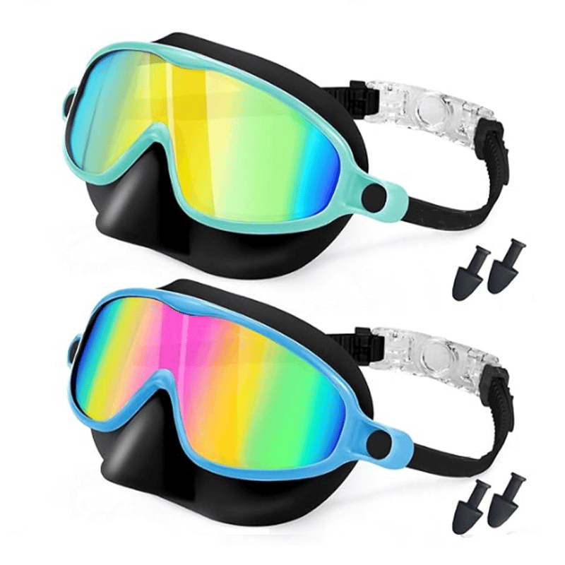 🥇2026 New Upgrade for your pool equipment 🏆 BPA-free swimming goggle set with adjustable nose bridge-8RH7