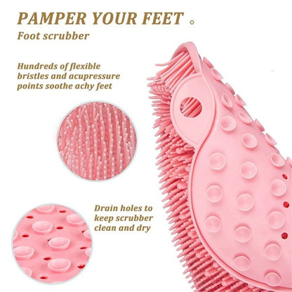 🔥Last Day 50% OFF🔥Suction Cup Fixed Shower Foot & Back Scrubber Pad🦶💦|No Bend ❌🦵Massage Dead Skin Remover for Bathroom Shower🛀-8HJ9