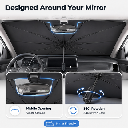 ☀️ Stop Turning Your Car Into An Oven-Foldable Car Windshield Sunshade Umbrella-8RH7
