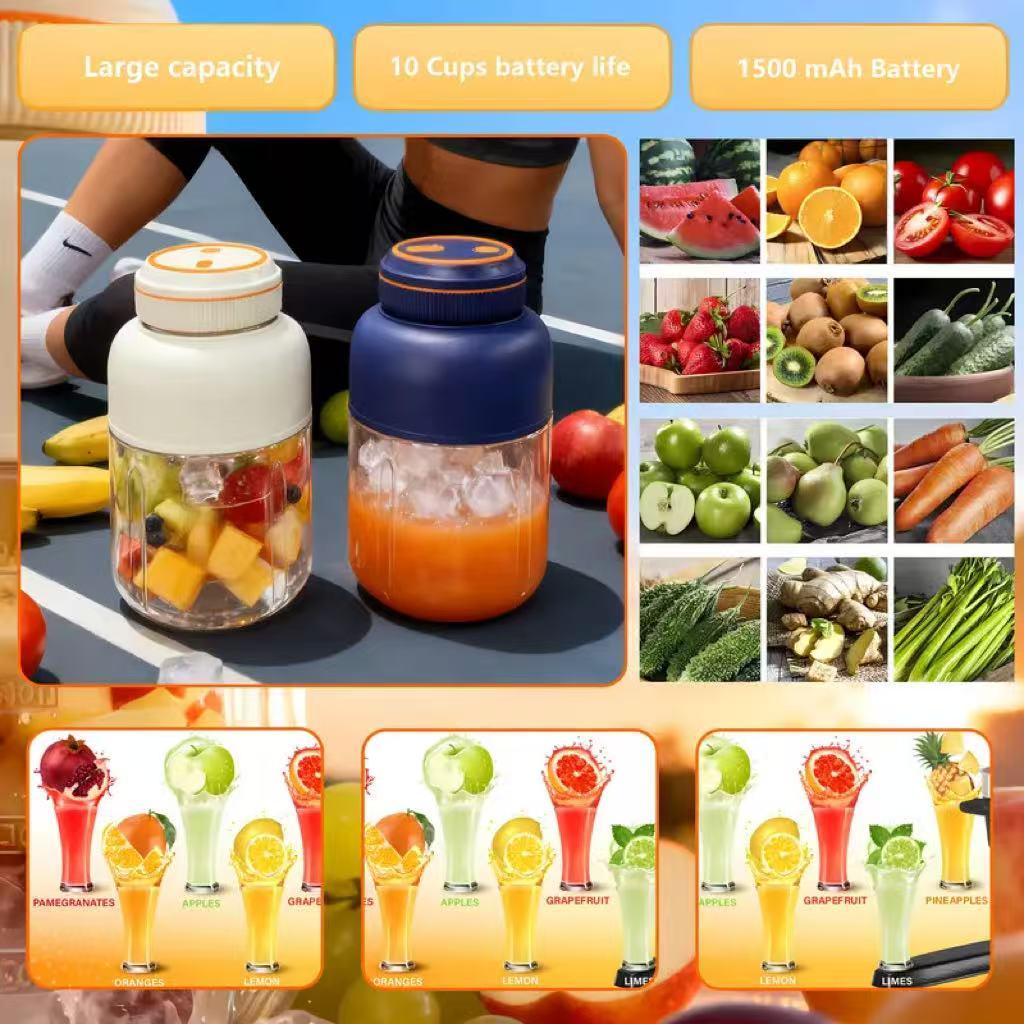 🏆 50K+ SOLD!Fresh Juice Anytime, Anywhere-Cordless Portable Blender Cup-8RH7