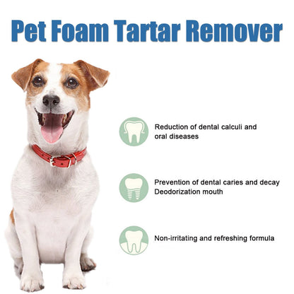 🔥Dog & Cat Tartar Remover Foam, Fresh Breath Oral Care Spray, Healthy Pet Teeth Without Brushing-8RH7