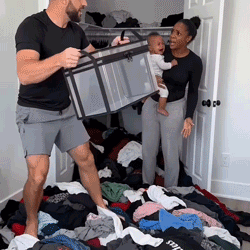 ✨Large Clear Thick Plastic Storage Box with Hinged Lid🛒|Heavy-Duty Durable High Capacity Organizer, Perfect for Home, Camping, Travel, Attic and Moving💪-8HJ9