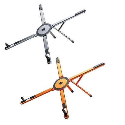💥LIMITED TIME DISCOUNT💥Magnetic Foldable Aluminum Laptop & Tablet Stand 📱| 8-Height Adjustable Ergonomic Dual Device Desk Riser💻-8HJ9