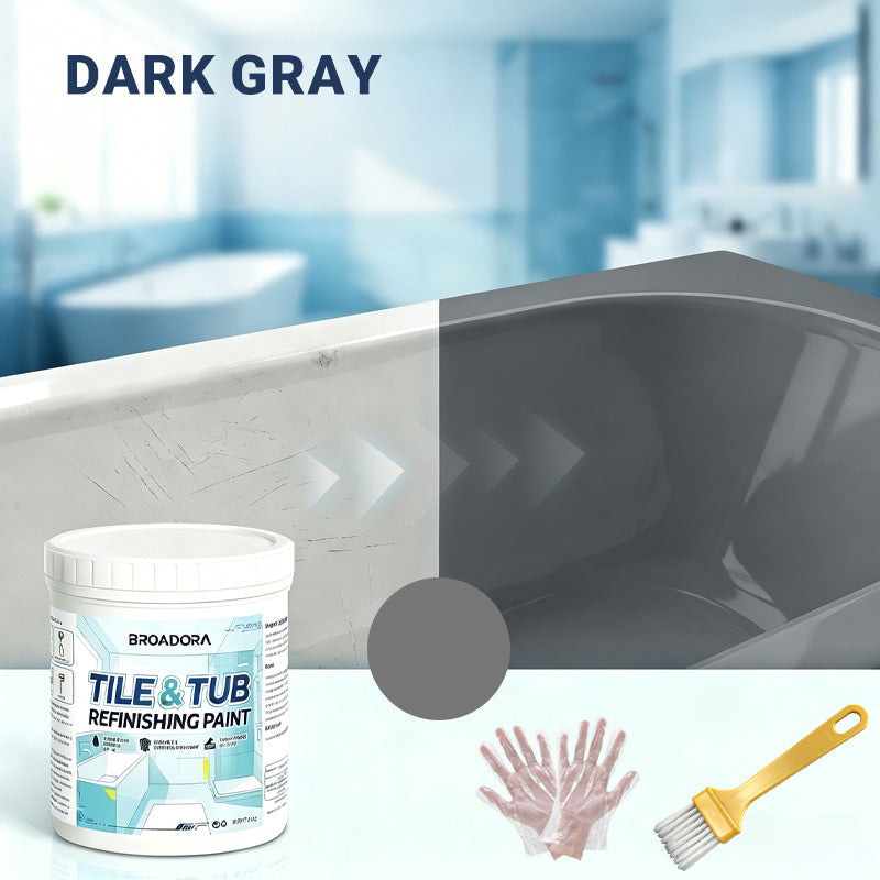 🧹Tile & Tub Refinishing Paint Kit Water-Based Renovation Coating|Easy DIY Brush/Roller Application for Bathroom & Kitchen Surfaces 300g🎨-8HJ9