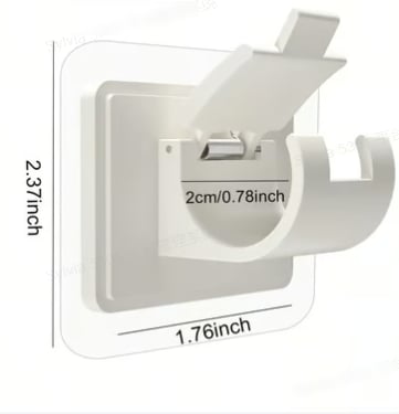 🤗Nail-Free Curtain Rod Brackets📌| No Drill, Heavy Duty Adhesive Holders for Curtain & Shower Rods, Waterproof, Fit Any Rod📏-8HJ9