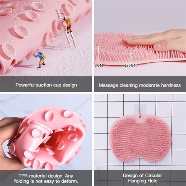 🔥Last Day 50% OFF🔥Suction Cup Fixed Shower Foot & Back Scrubber Pad🦶💦|No Bend ❌🦵Massage Dead Skin Remover for Bathroom Shower🛀-8HJ9