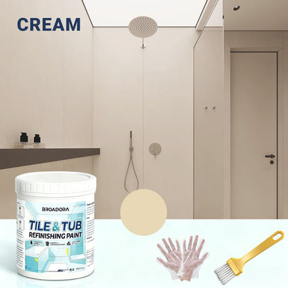 🧹Tile & Tub Refinishing Paint Kit Water-Based Renovation Coating|Easy DIY Brush/Roller Application for Bathroom & Kitchen Surfaces 300g🎨-8HJ9