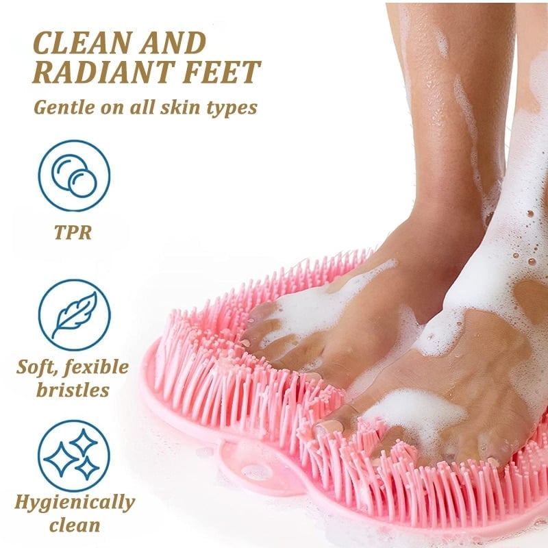 🔥Last Day 50% OFF🔥Suction Cup Fixed Shower Foot & Back Scrubber Pad🦶💦|No Bend ❌🦵Massage Dead Skin Remover for Bathroom Shower🛀-8HJ9