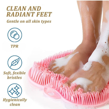 🔥Last Day 50% OFF🔥Suction Cup Fixed Shower Foot & Back Scrubber Pad🦶💦|No Bend ❌🦵Massage Dead Skin Remover for Bathroom Shower🛀-8HJ9