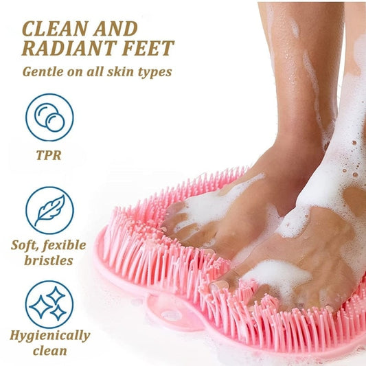 🔥Last Day 50% OFF🔥Suction Cup Fixed Shower Foot & Back Scrubber Pad🦶💦|No Bend ❌🦵Massage Dead Skin Remover for Bathroom Shower🛀-8HJ9