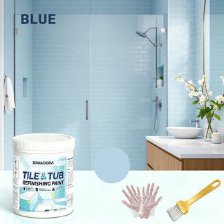 🧹Tile & Tub Refinishing Paint Kit Water-Based Renovation Coating|Easy DIY Brush/Roller Application for Bathroom & Kitchen Surfaces 300g🎨-8HJ9