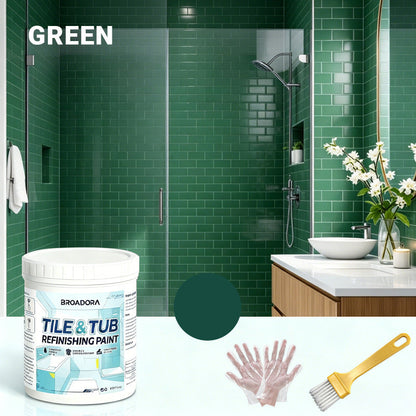 🧹Tile & Tub Refinishing Paint Kit Water-Based Renovation Coating|Easy DIY Brush/Roller Application for Bathroom & Kitchen Surfaces 300g🎨-8HJ9