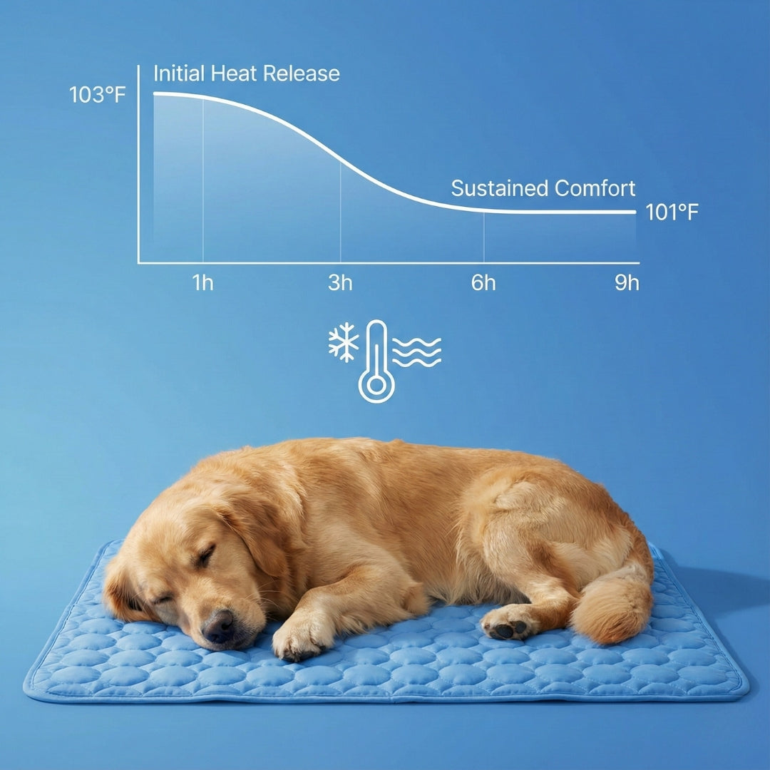 🐶🐈Pet Cooling Mat for Dogs & Cats🐶🐈| No Water No Electricity Self Cooling Pad, Non-Gel Toxic-Free Quick Dry Washable Cool Bed Prevents Pet Heatstroke for Hot Summer Days🥵-8HJ9