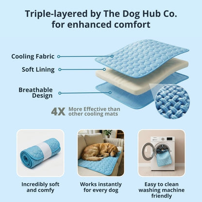 🐶🐈Pet Cooling Mat for Dogs & Cats🐶🐈| No Water No Electricity Self Cooling Pad, Non-Gel Toxic-Free Quick Dry Washable Cool Bed Prevents Pet Heatstroke for Hot Summer Days🥵-8HJ9
