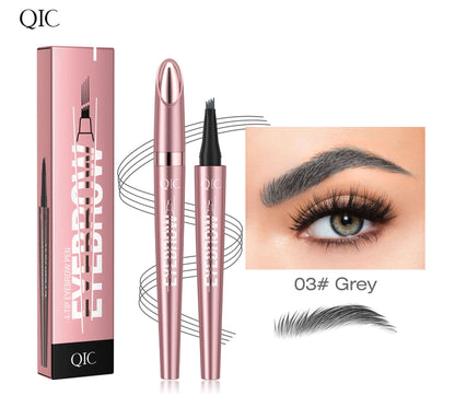 Waterproof Micro-Fork Eyebrow Pencil, Long-Lasting Brow Pen for Natural Hair-Like Strokes-8RH7
